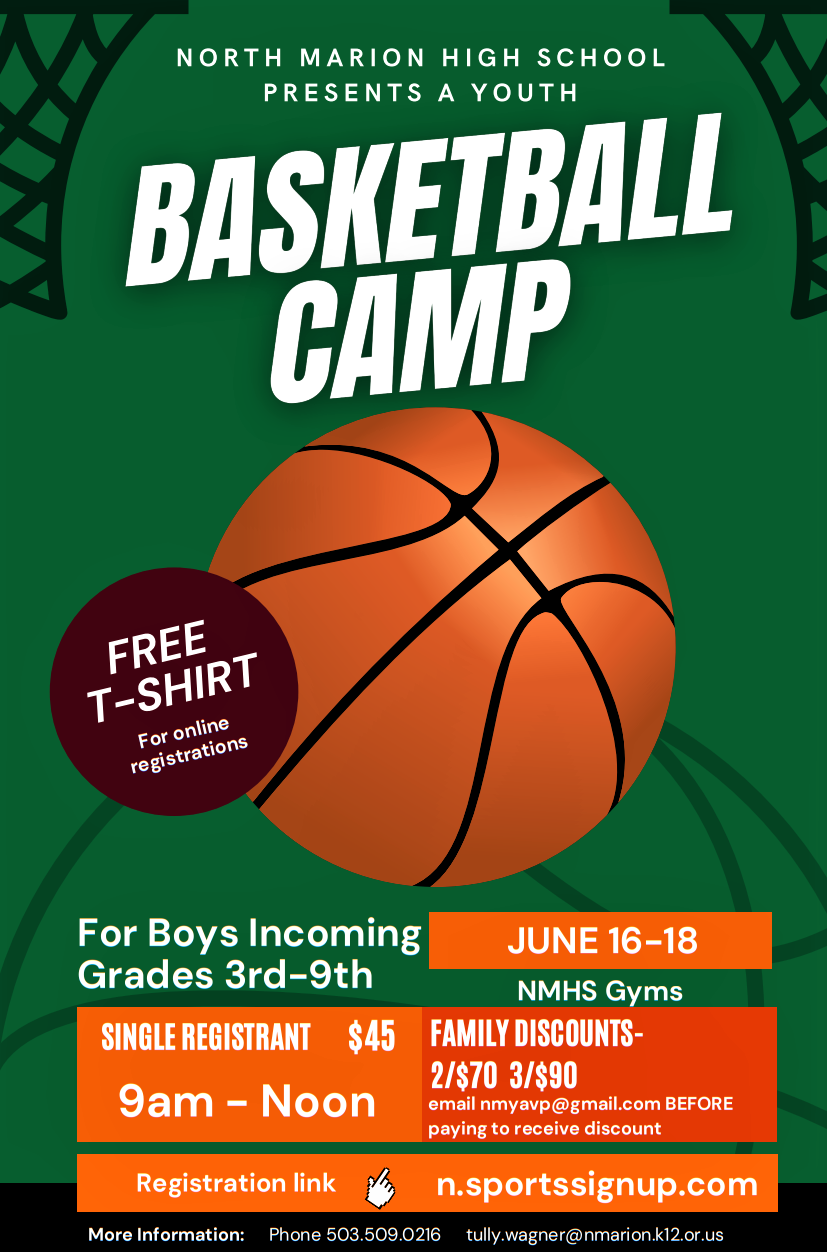 Youth Basketball Camp Begins This Thursday North Marion School District OR